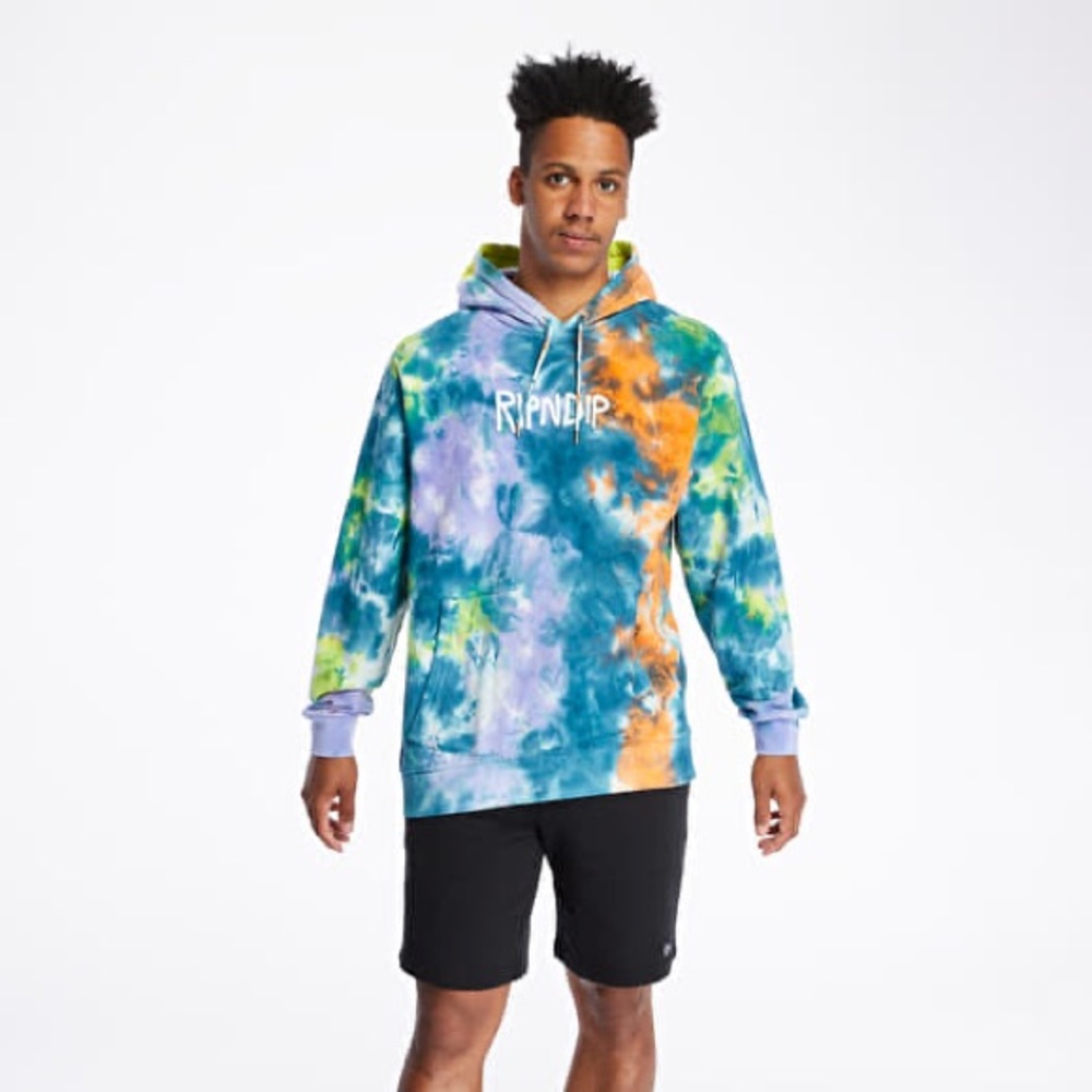 Rip N Dip Rubber Logo Tie Dye Hoodie